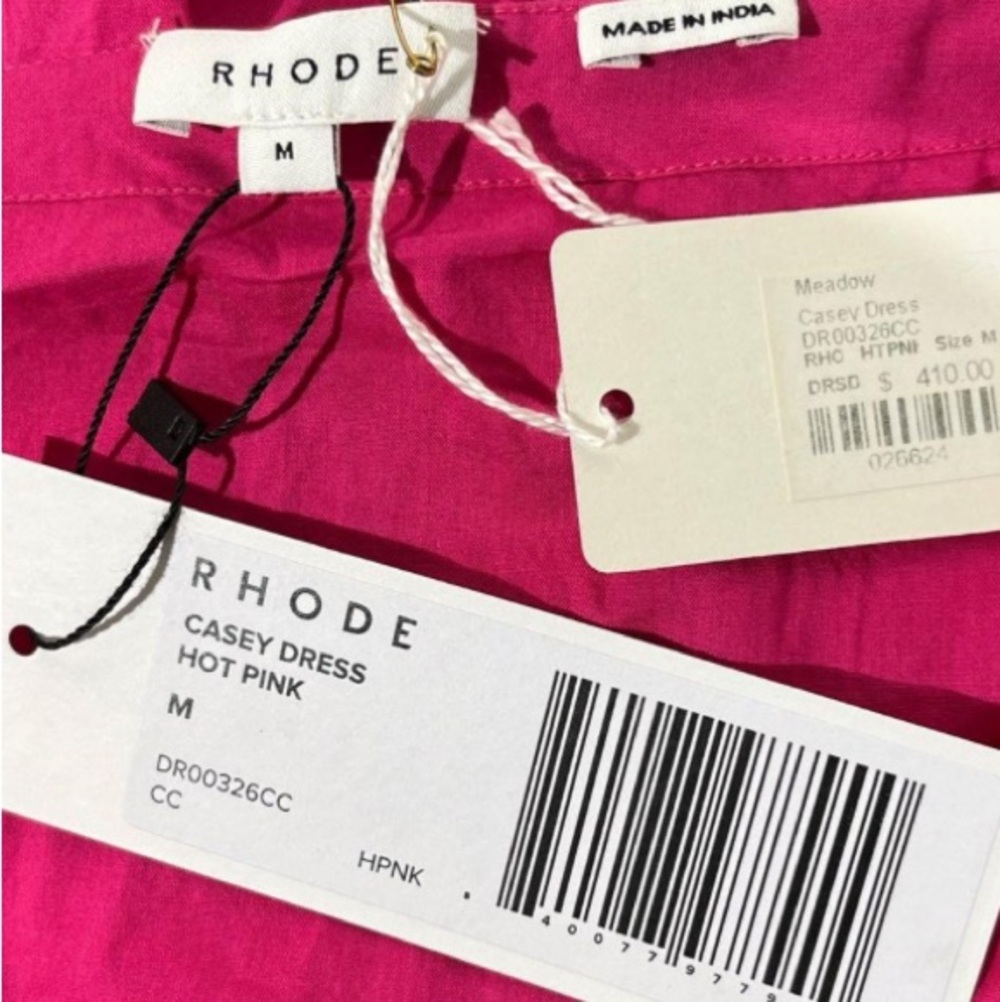 NWT💗 RHODE Casey Dress in Hot Pink - Picture 7 of 7